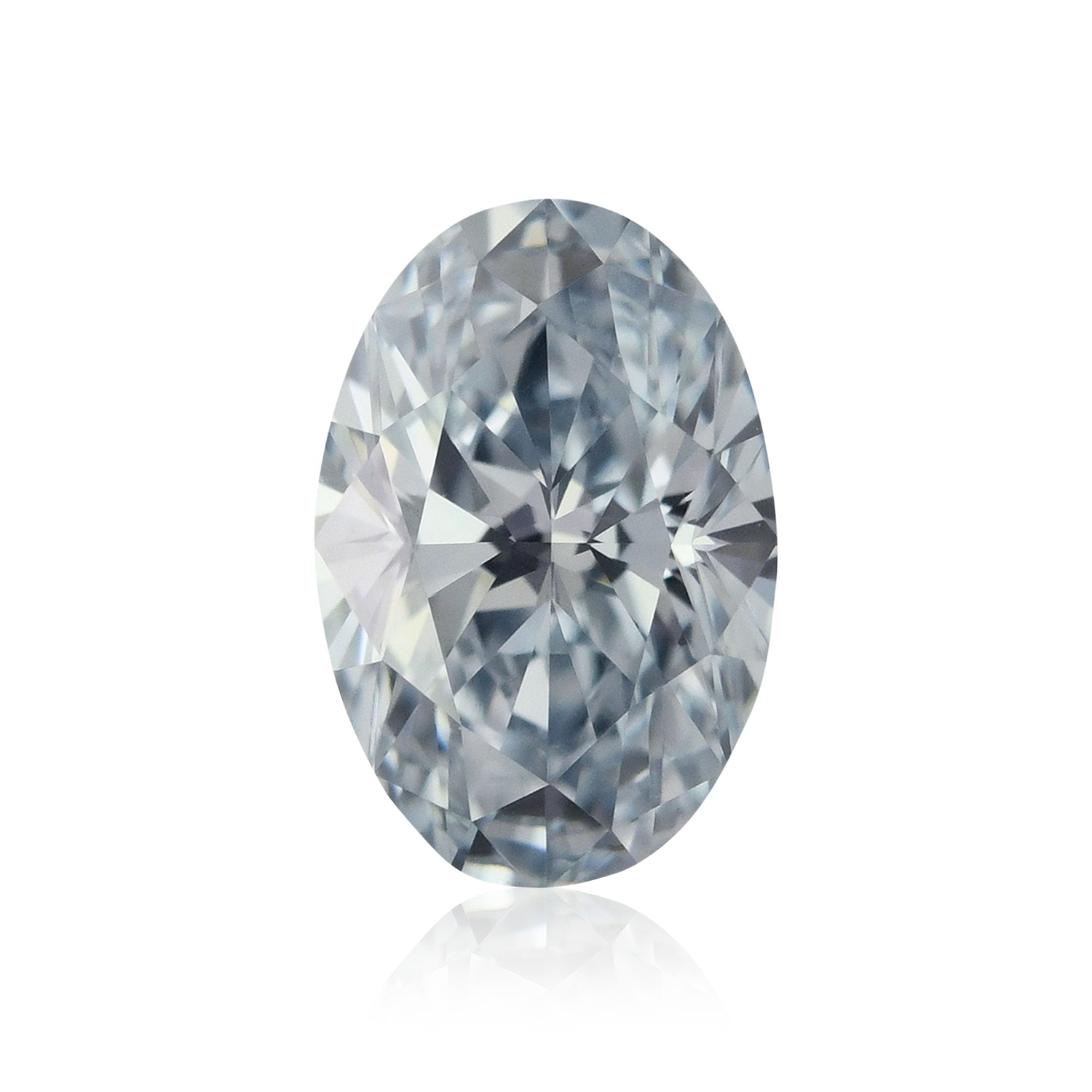 0.55 Carat Fancy Intense Blue Oval Diamond IF GIA