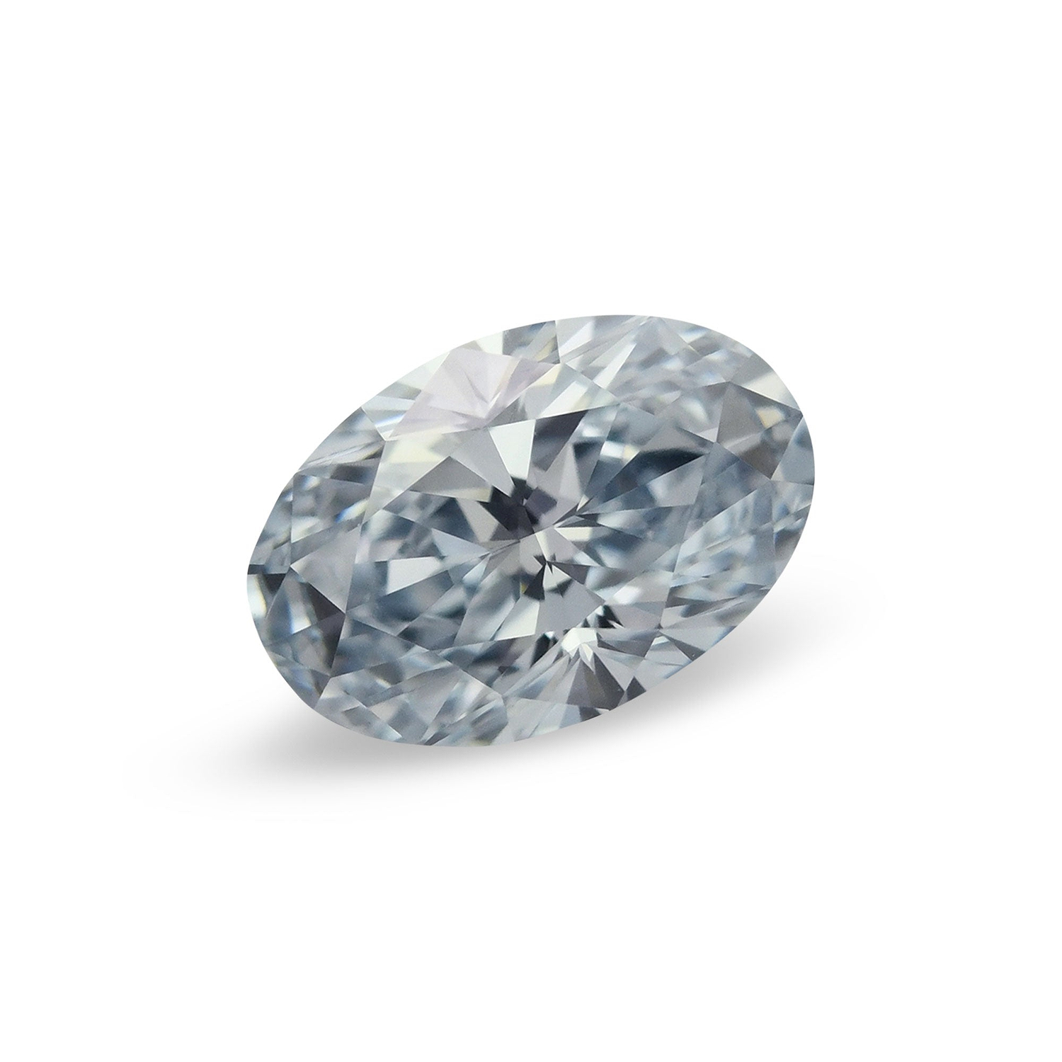 0.55 Carat Fancy Intense Blue Oval Diamond IF GIA