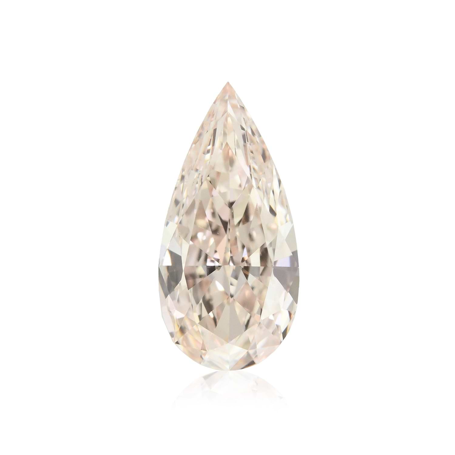1.24 Carat Fancy Light Pinkish Brown Pear Diamond VS1 GIA