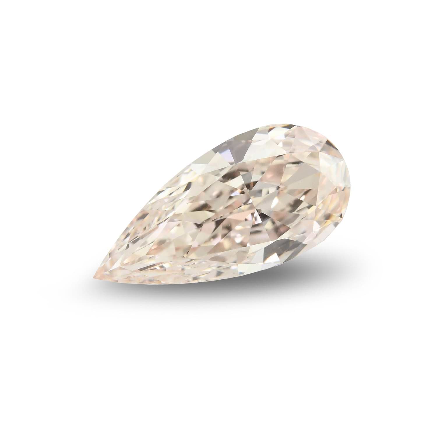 1.24 Carat Fancy Light Pinkish Brown Pear Diamond VS1 GIA