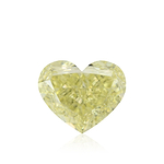 3.51 Carat Fancy Light Yellow HEART Diamond SI1 GIA
