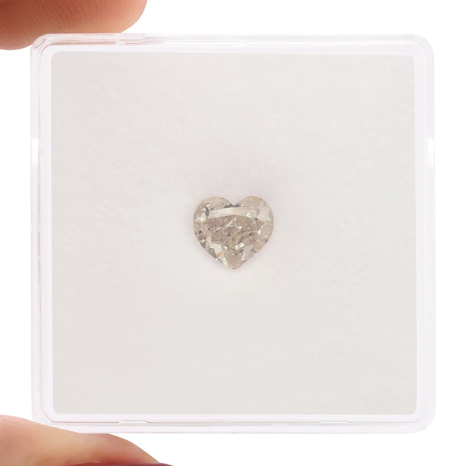 0.80 Carat Very Light Pink HEART Diamond VS2 GIA
