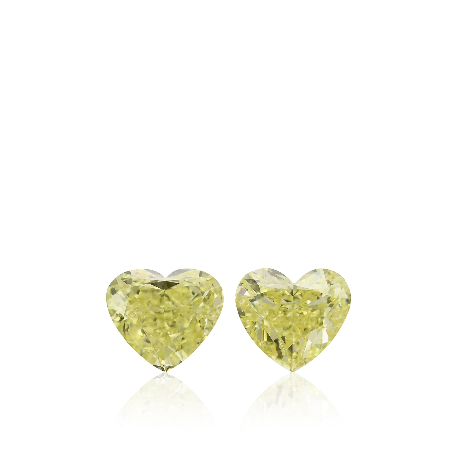 1.70 Carat Fancy Yellow Heart Diamonds VS2
