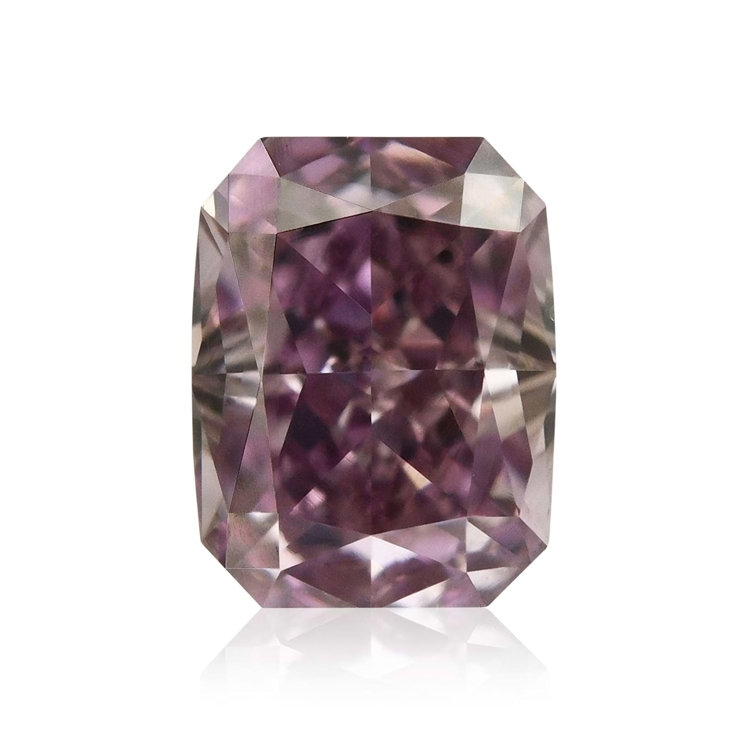 0.50 Carat Fancy Deep Pink Purple Radiant Diamond SI1 GIA