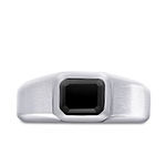 Natural Fancy Black Emerald Men's Ring