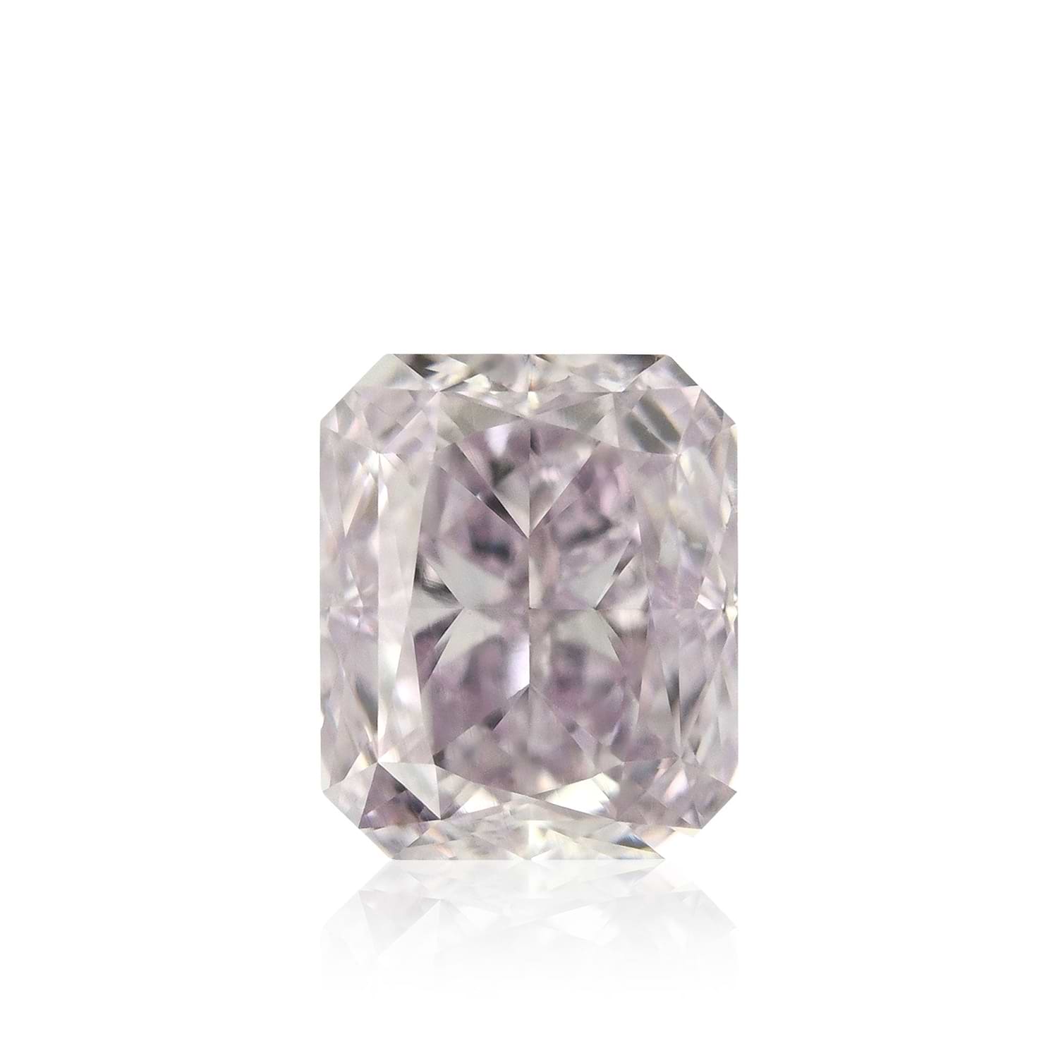 0.50 Carat Fancy Light Purplish Pink Radiant Diamond SI1 GIA