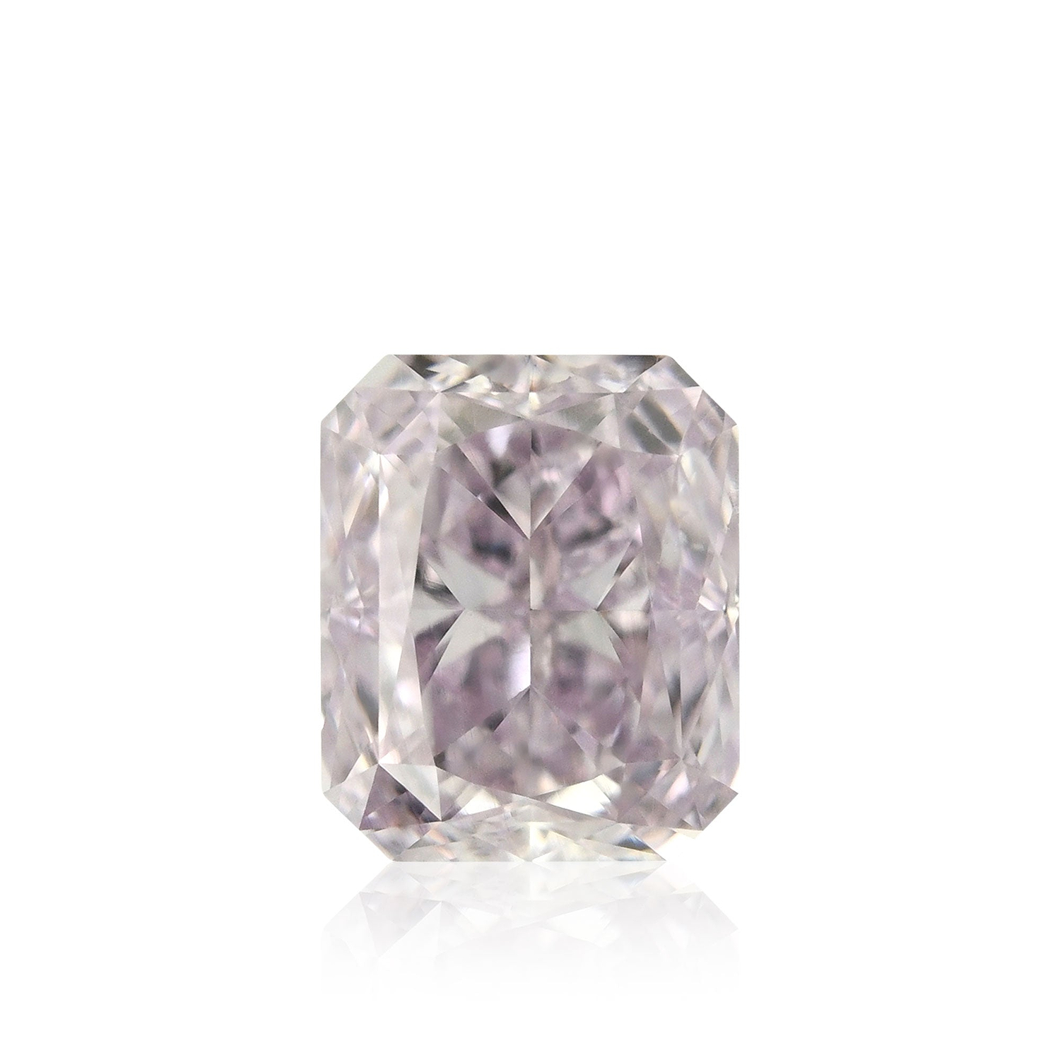 0.50 Carat Fancy Light Purplish Pink Radiant Diamond SI1 GIA