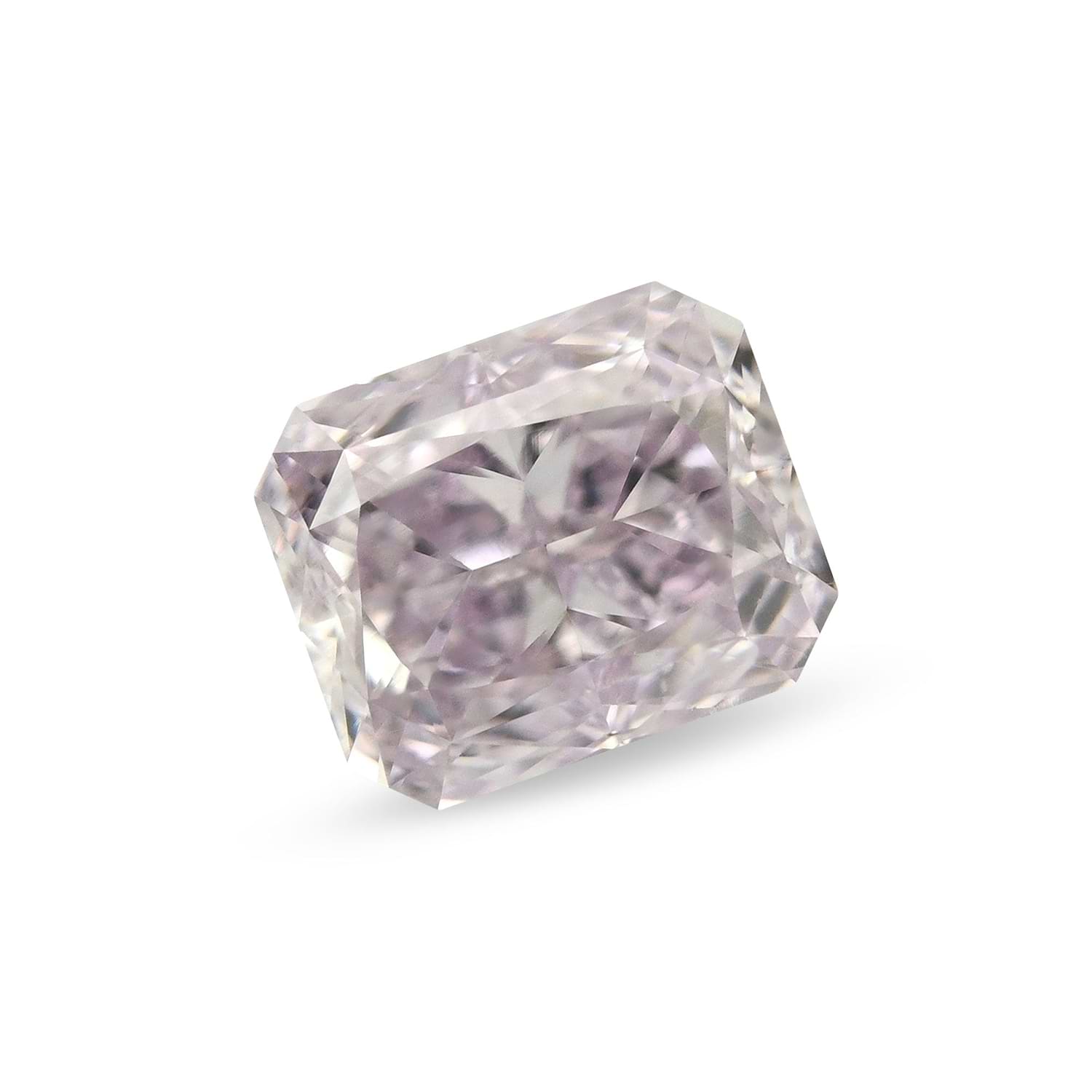 0.50 Carat Fancy Light Purplish Pink Radiant Diamond SI1 GIA