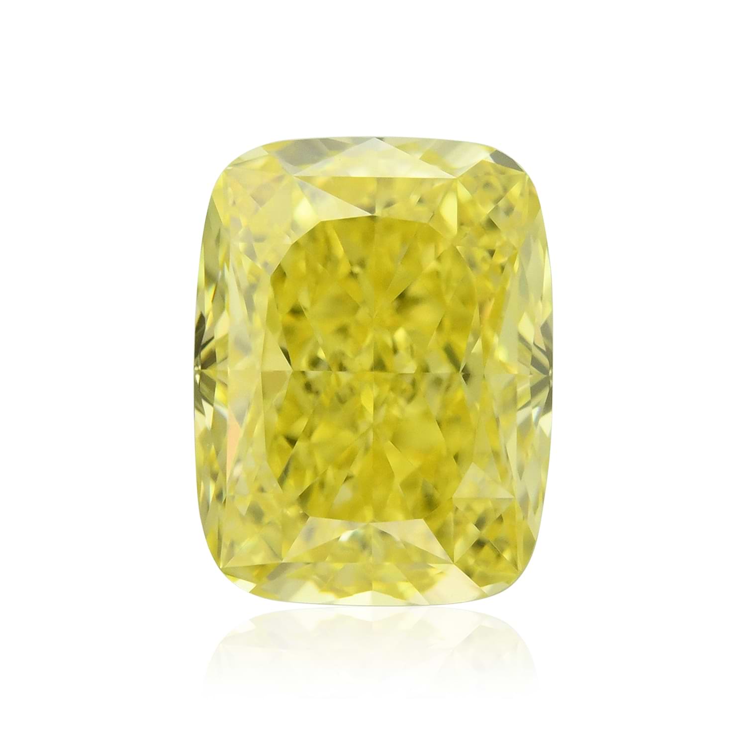 0.80 Carat Fancy Vivid Yellow Cushion Diamond VVS1 GIA