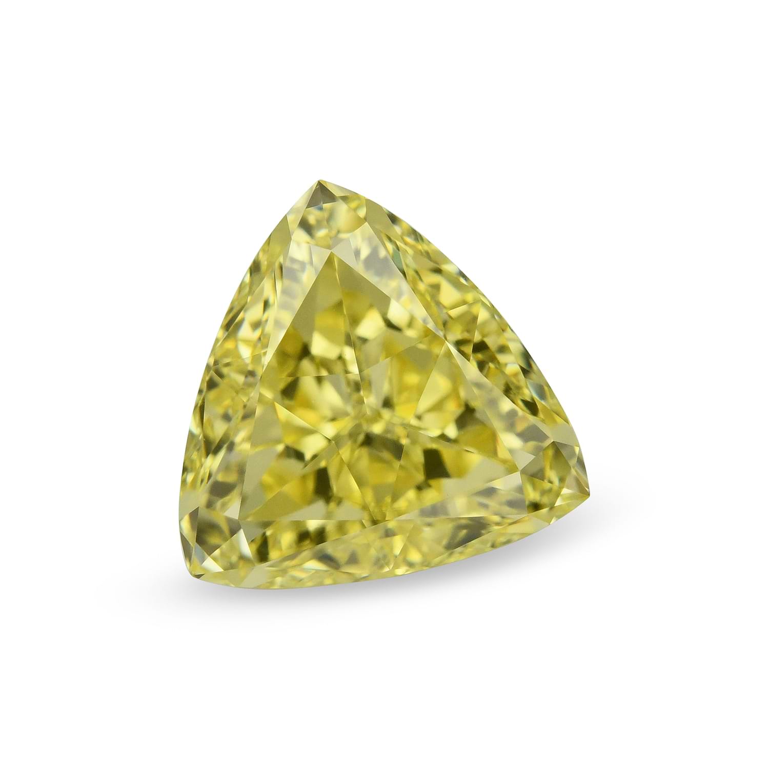 1.27 Carat Fancy Intense Yellow Triangle Diamond VS1 GIA