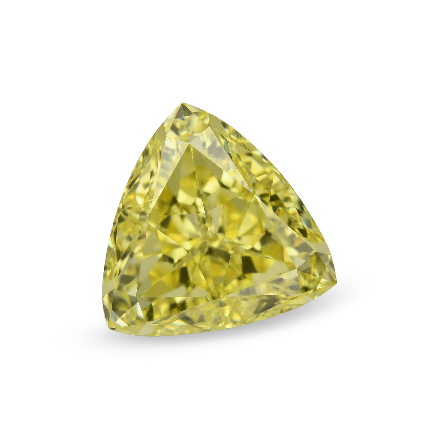 1.27 Carat Fancy Intense Yellow Triangle Diamond VS1 GIA