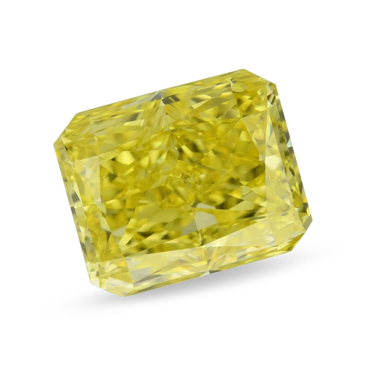 1.09 Carat Fancy Vivid Yellow Radiant Diamond IF GIA