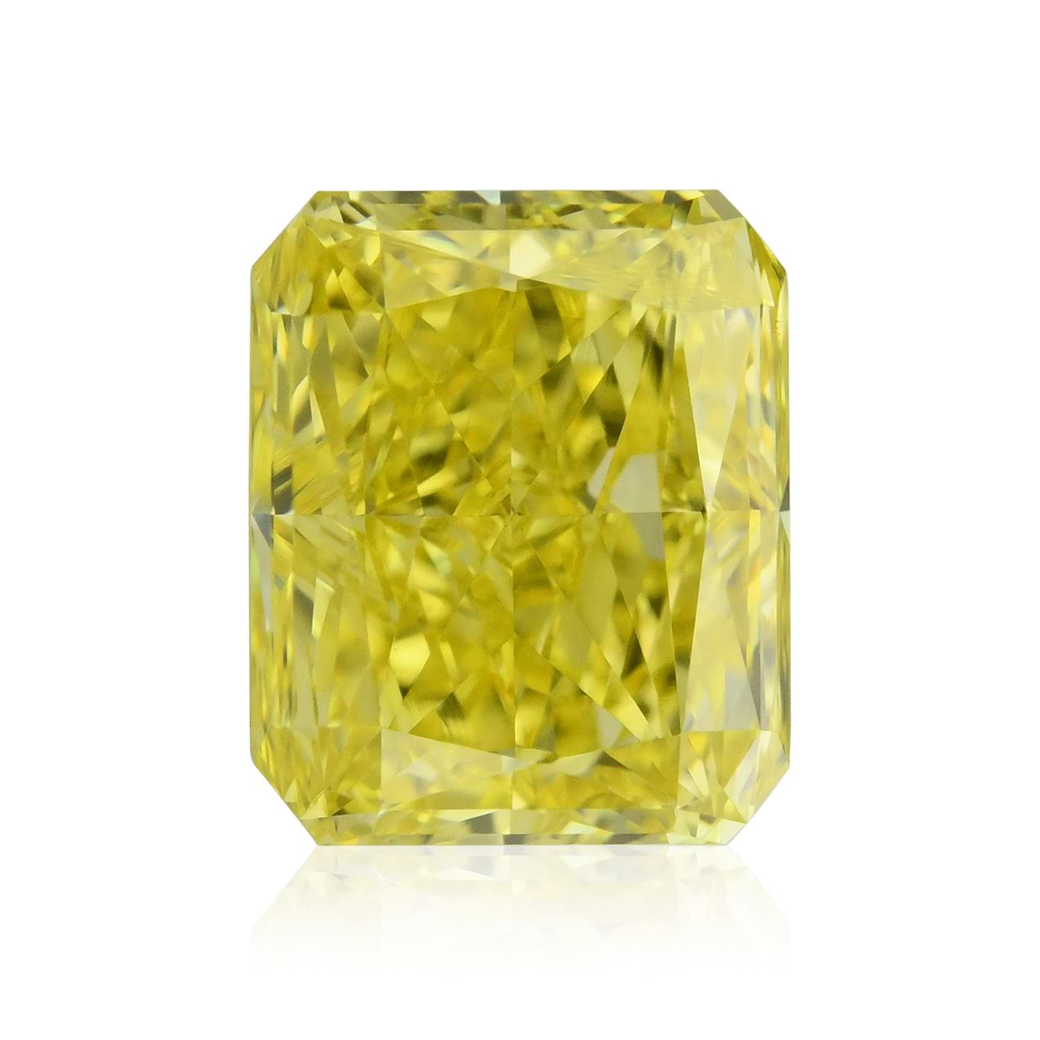 1.09 Carat Fancy Vivid Yellow Radiant Diamond IF GIA