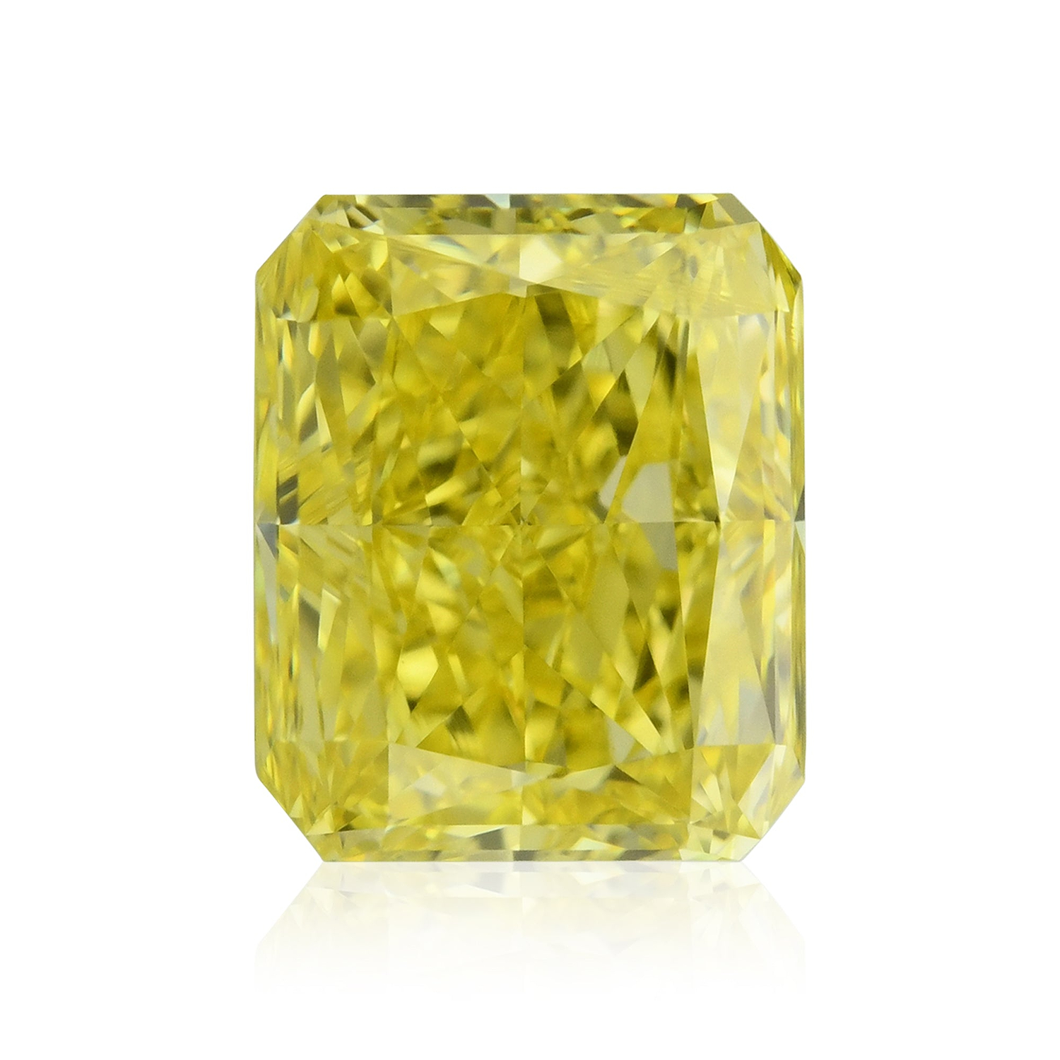 1.09 Carat Fancy Vivid Yellow Radiant Diamond IF GIA