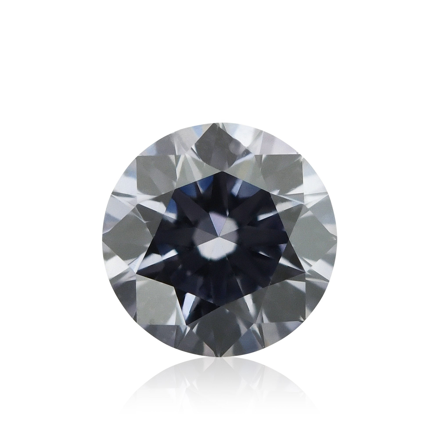 0.18 Carat Fancy Gray Blue Round Brillant Diamond SI1 GIA