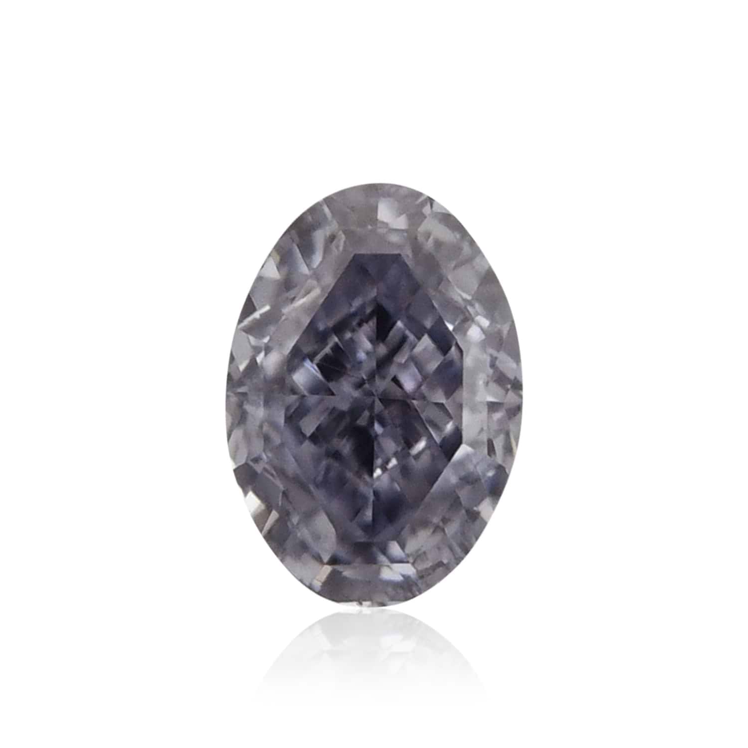 0.17 Carat Fancy Gray Violet Oval Diamond VVS2 GIA