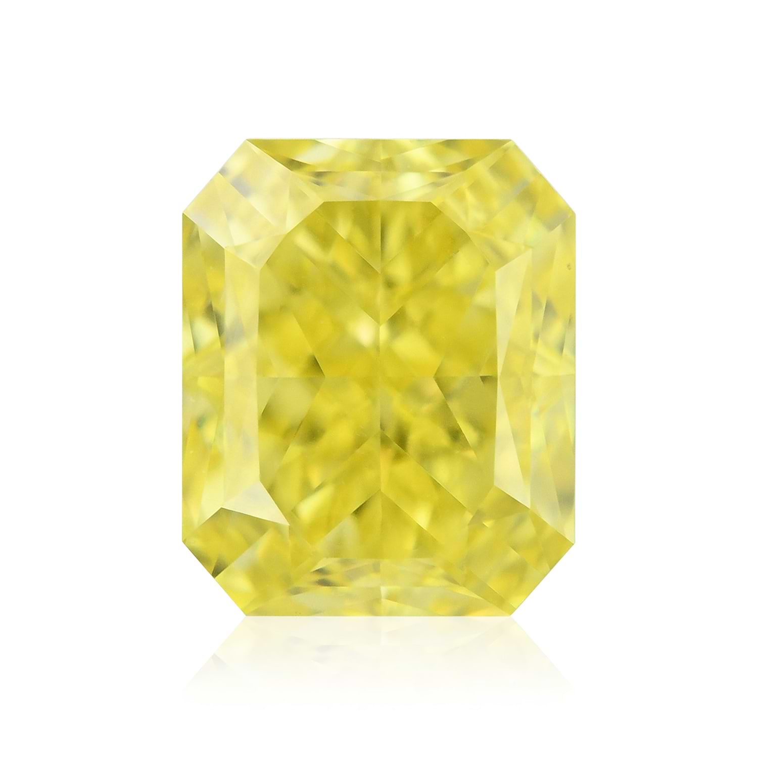 0.50 Carat Fancy Vivid Yellow Radiant Diamond IF GIA