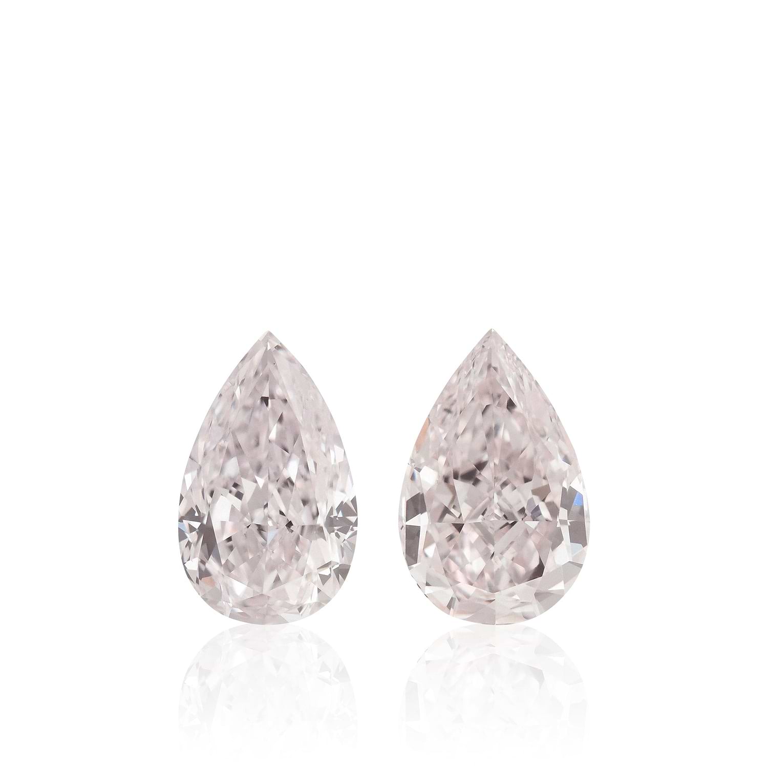 1.52 Carat Light Pink Pear Diamonds VS2