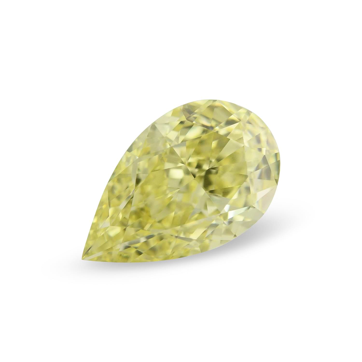 0.78 Carat Fancy Yellow Pear Diamond VS1 GIA