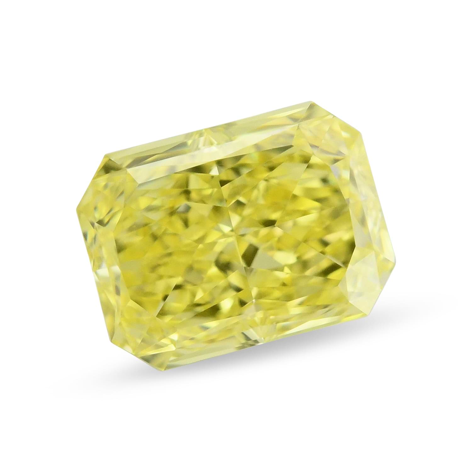 0.50 Carat Fancy Intense Yellow Radiant Diamond VS2 GIA
