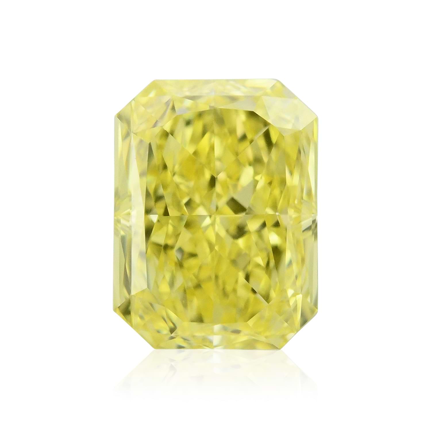 0.50 Carat Fancy Intense Yellow Radiant Diamond VS2 GIA