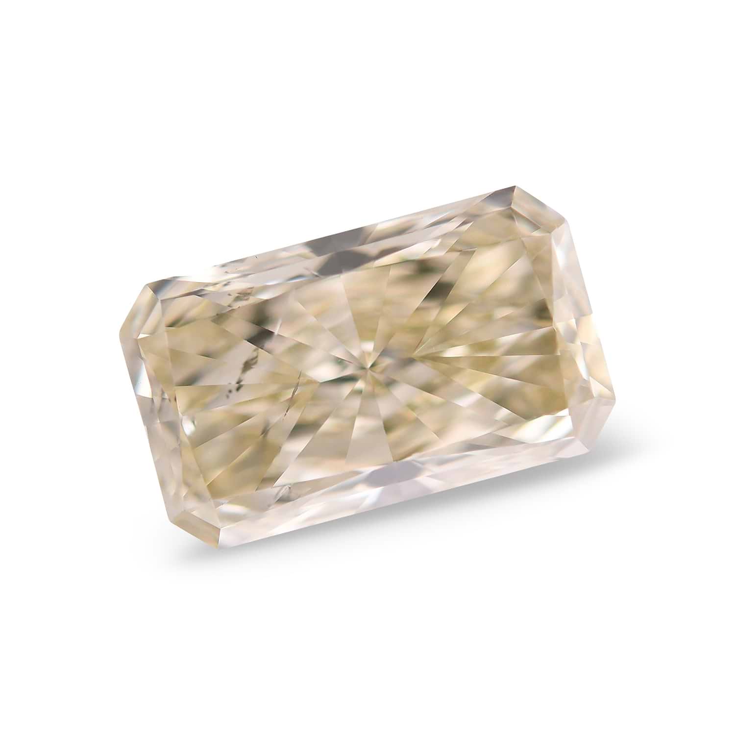 3.02 Carat Fancy Light Brownish Yellow Radiant Diamond SI2 GIA
