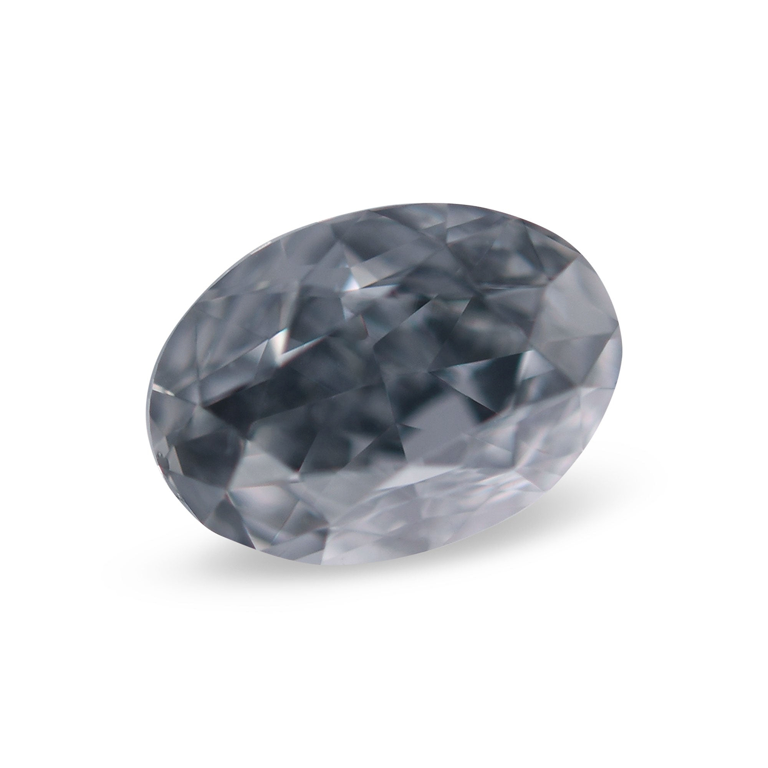 0.50 Carat Fancy Dark Bluish Gray Oval Diamond SI1 GIA