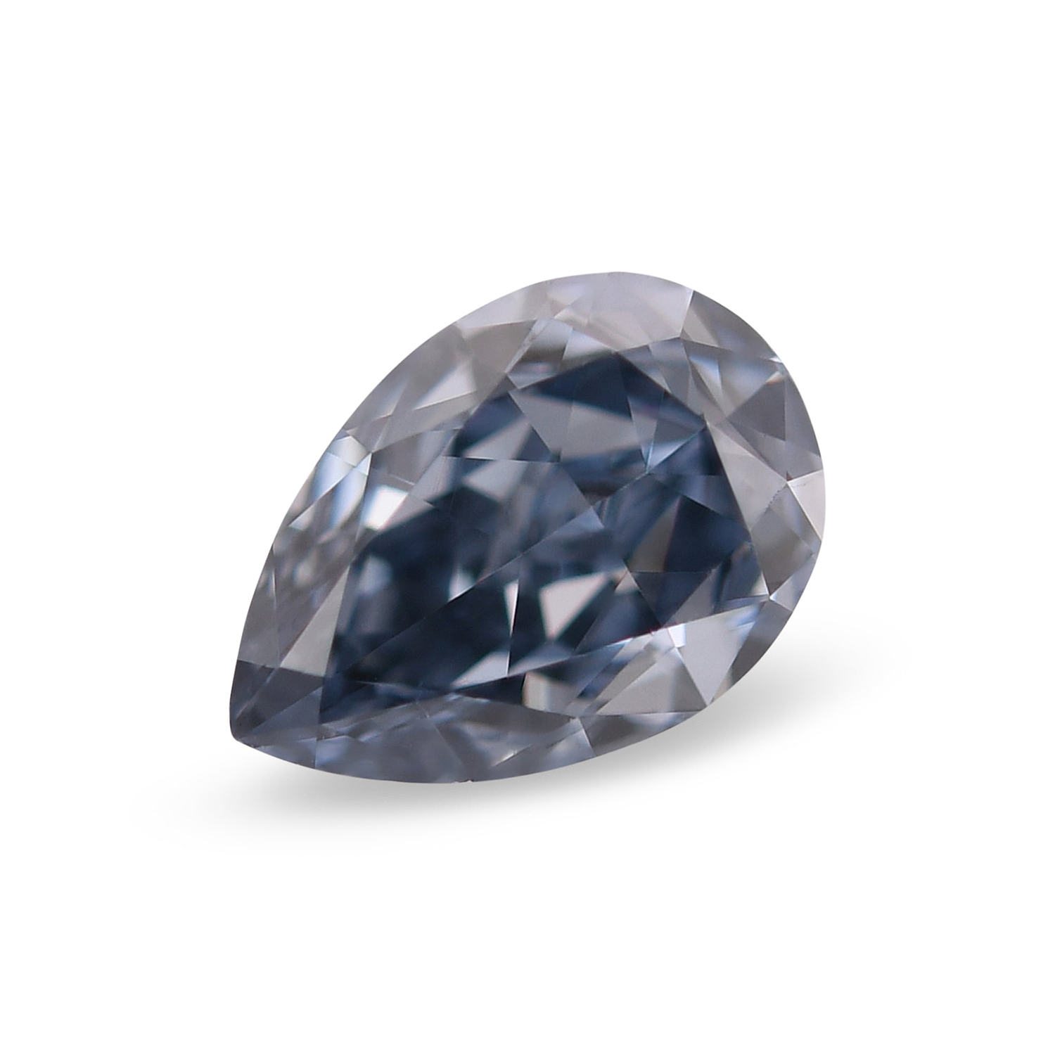 0.45 Carat Fancy Deep Blue Pear Diamond SI2 GIA