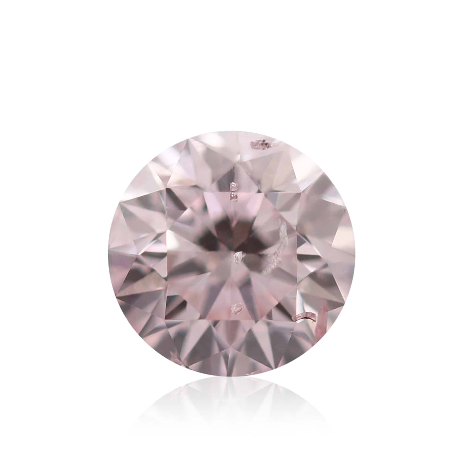 0.36 Carat Fancy Pink Round Brillant Diamond I1 GIA