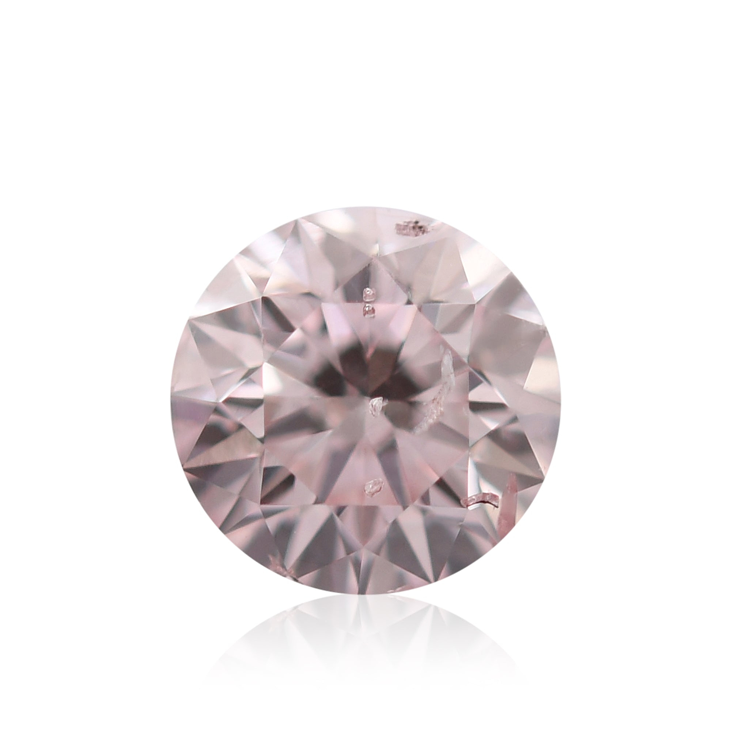 0.36 Carat Fancy Pink Round Brillant Diamond I1 GIA