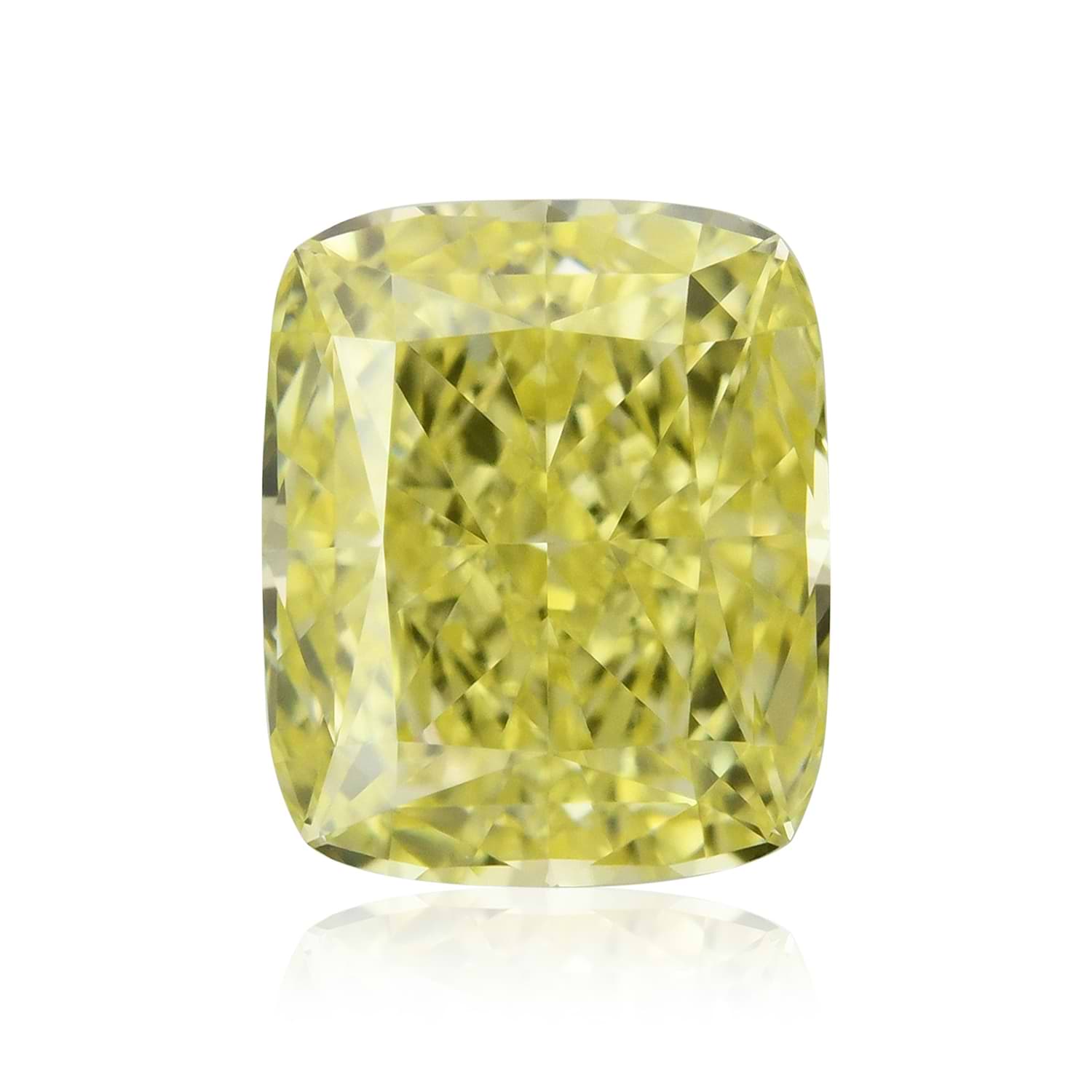 0.70 Carat Fancy Intense Yellow Cushion Diamond VVS1 GIA