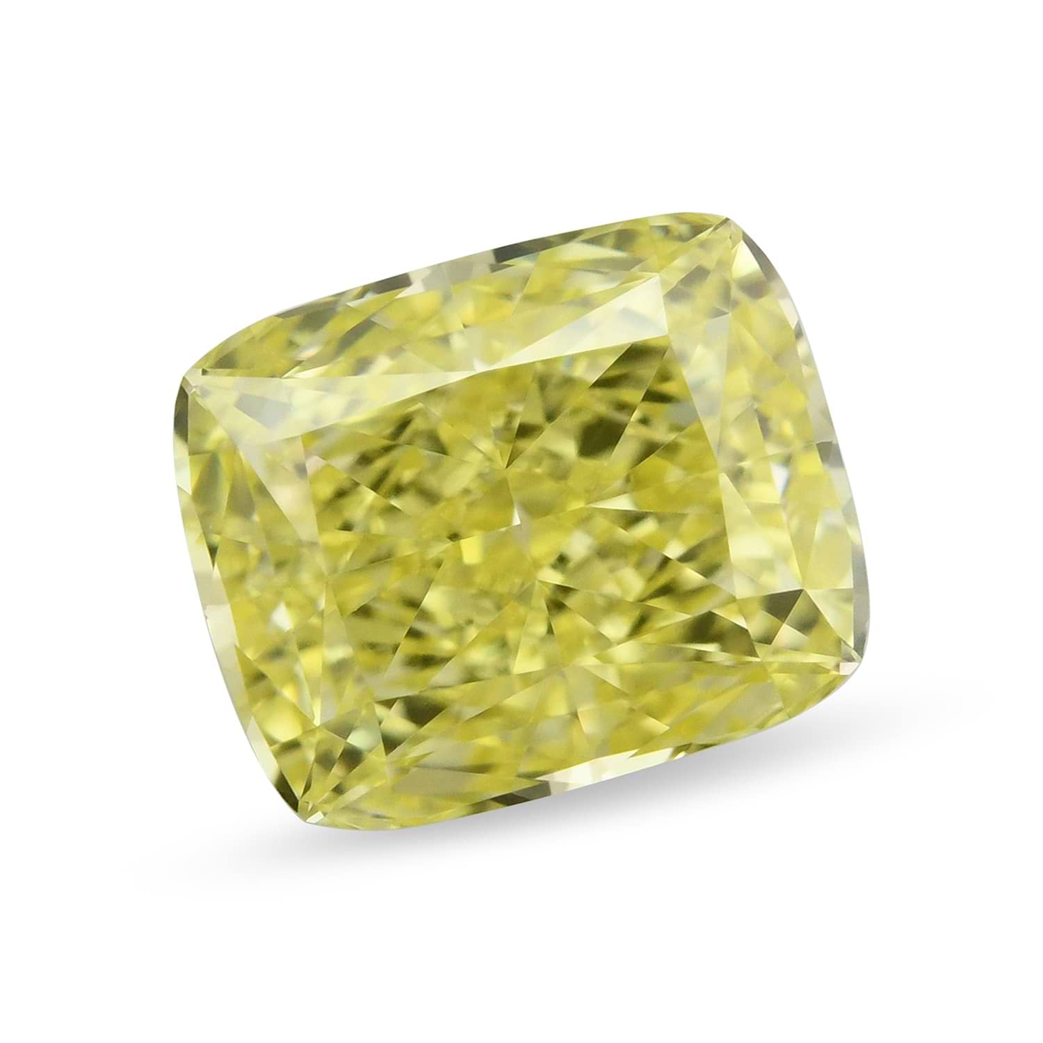 0.70 Carat Fancy Intense Yellow Cushion Diamond VVS1 GIA