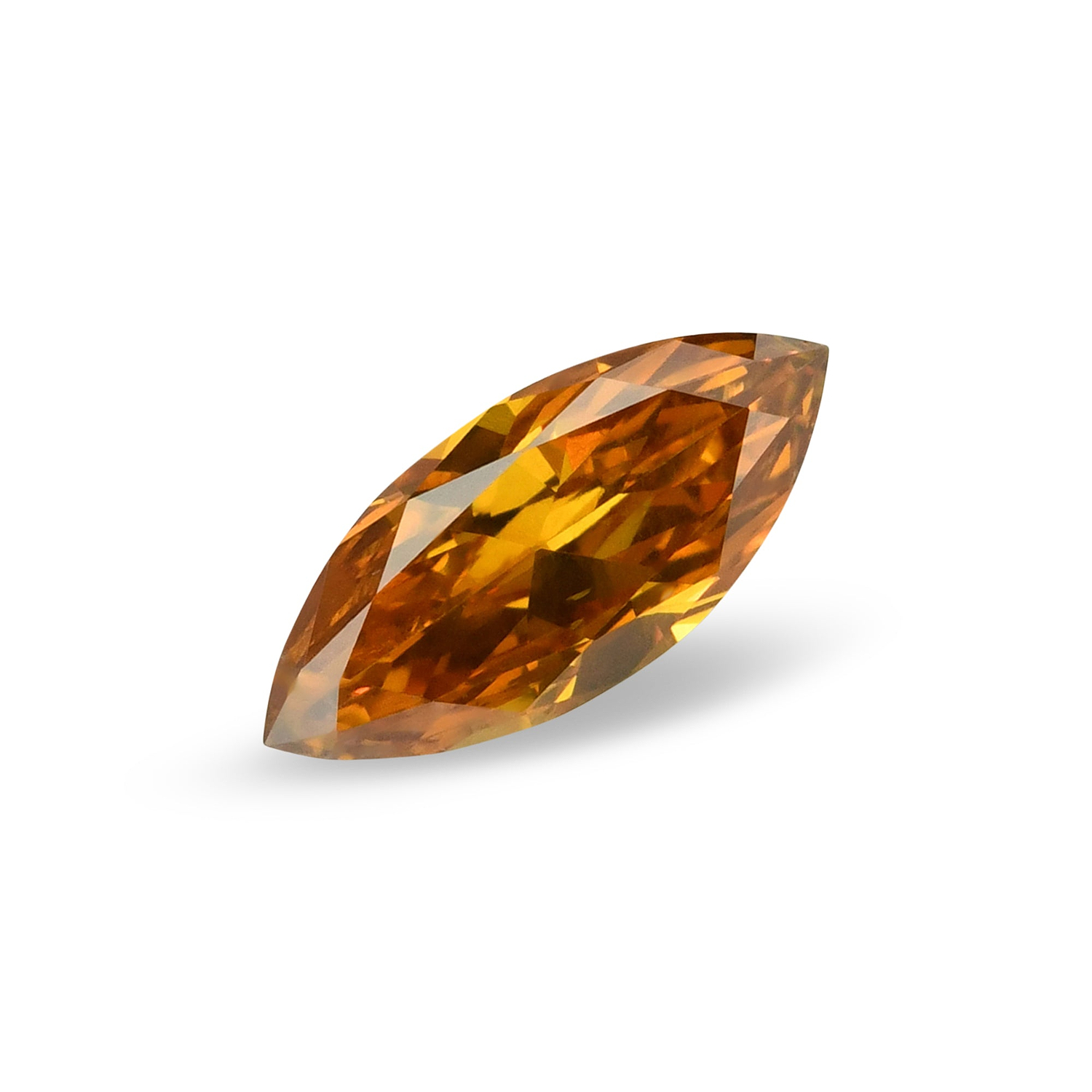0.29 Carat Fancy Deep Yellowish Orange Marquise Diamond (I1) GIA