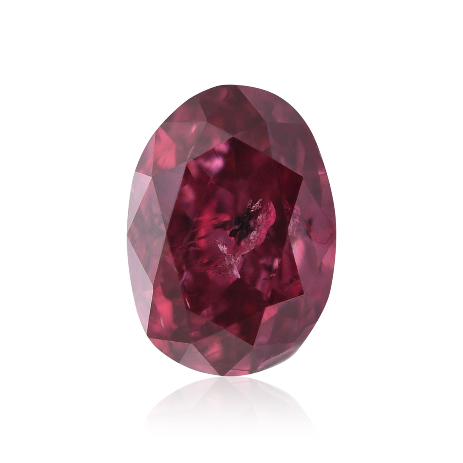 0.67 Carat Fancy Purplish Red Oval Argyle Diamond  GIA