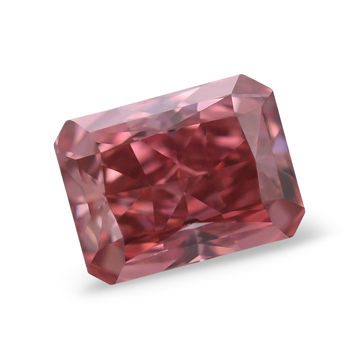 0.83 Carat Fancy Purplish Red Radiant Diamond SI1 GIA