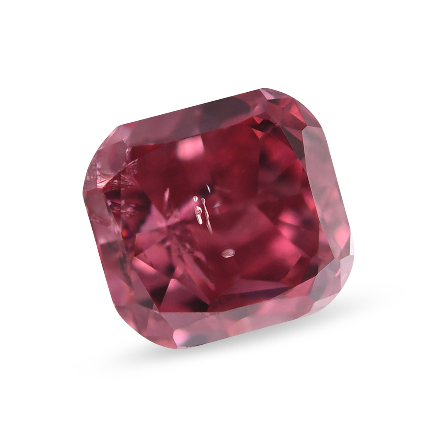 0.52 Carat Fancy Purplish Red Radiant Argyle Diamond SI1 GIA