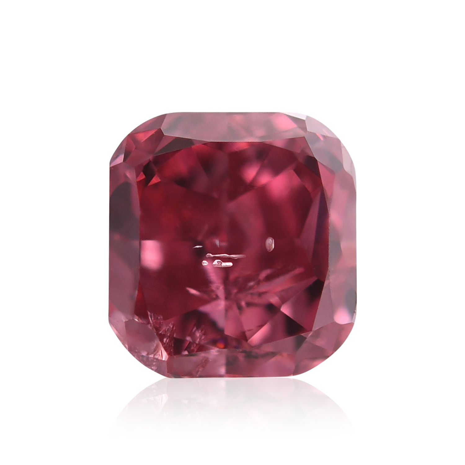 0.52 Carat Fancy Purplish Red Radiant Argyle Diamond SI1 GIA