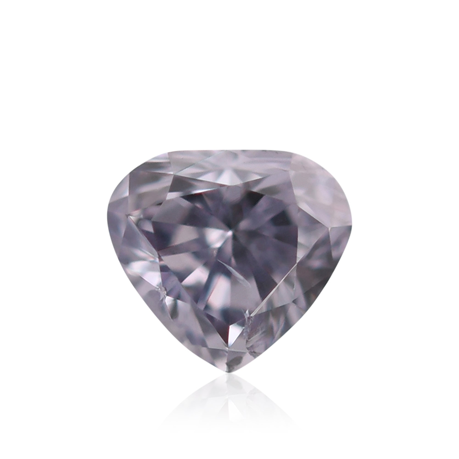 0.12 Carat Fancy Violet Gray HEART Diamond SI2 GIA