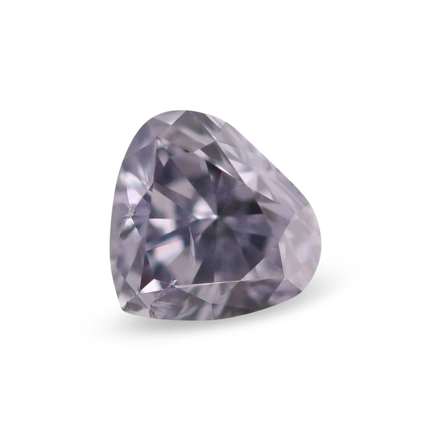 0.12 Carat Fancy Violet Gray HEART Diamond SI2 GIA