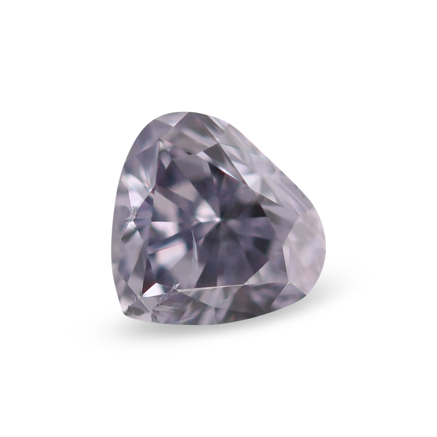 0.12 Carat Fancy Violet Gray HEART Diamond SI2 GIA