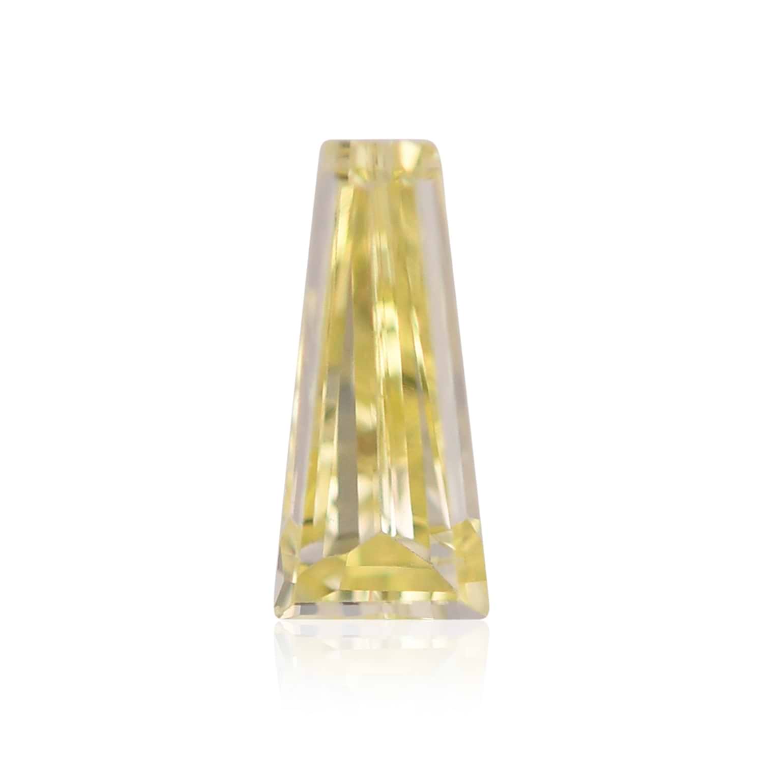 0.12 Carat Fancy Yellow Taper Diamond VS2
