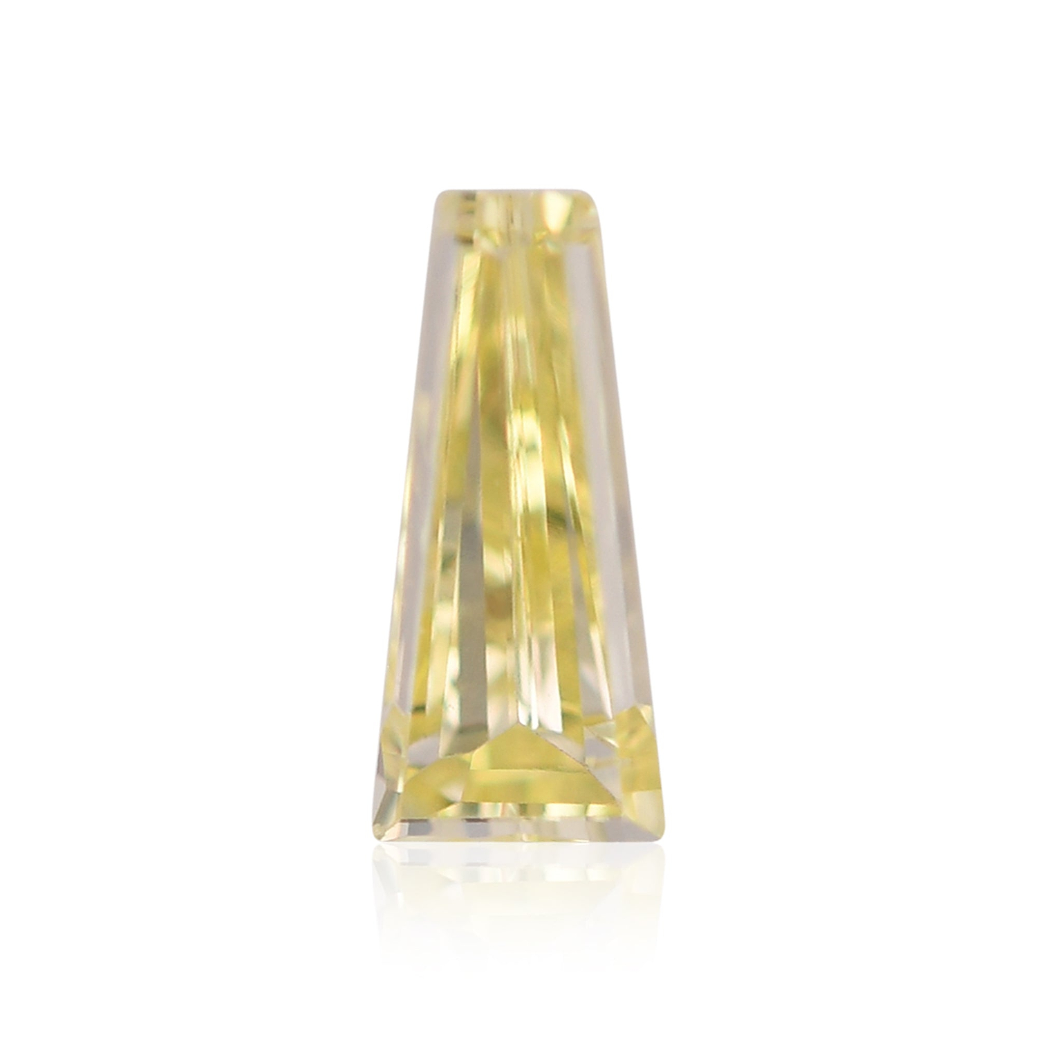 0.12 Carat Fancy Yellow Taper Diamond VS2