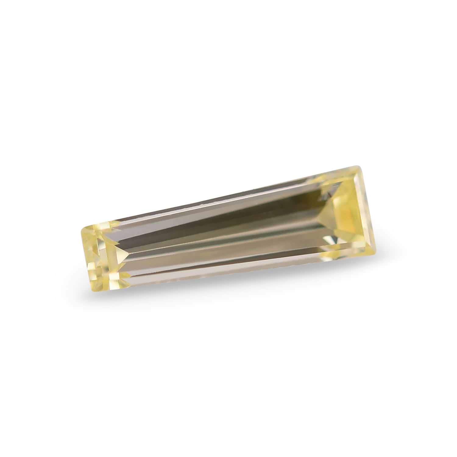 0.17 Carat Fancy Yellow Taper Diamond VVS2 GIA