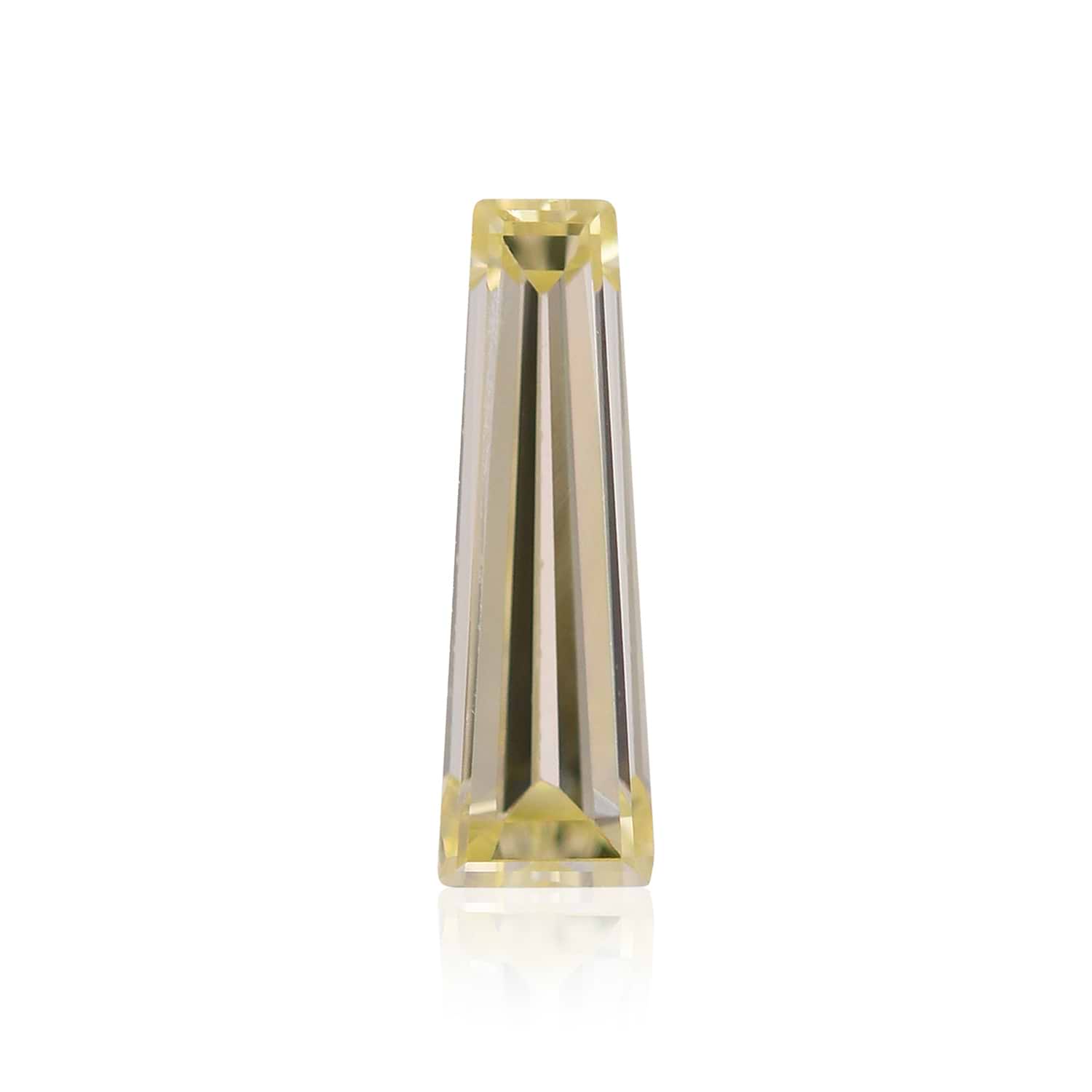 0.19 Carat Fancy Yellow Taper Diamond VS1 GIA