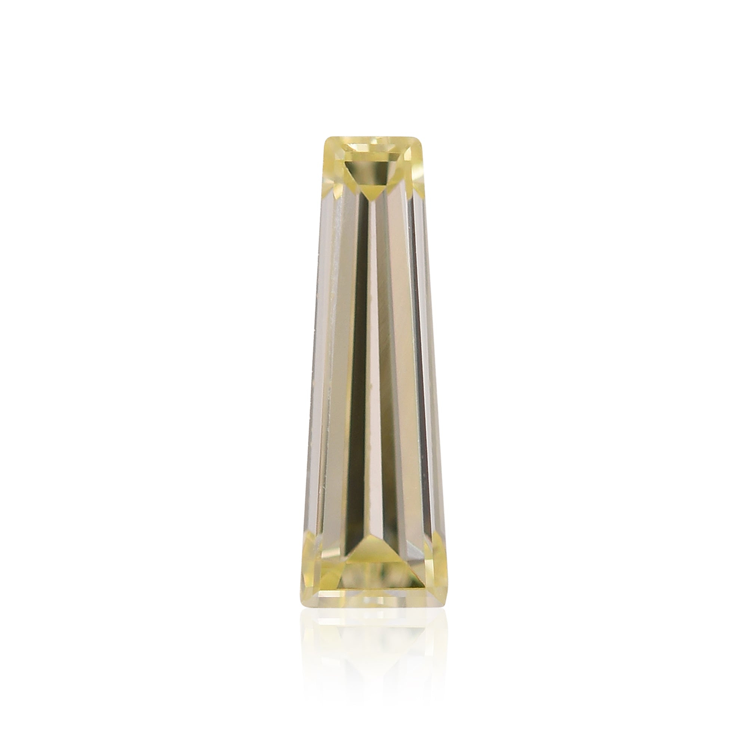 0.19 Carat Fancy Yellow Taper Diamond VS1 GIA