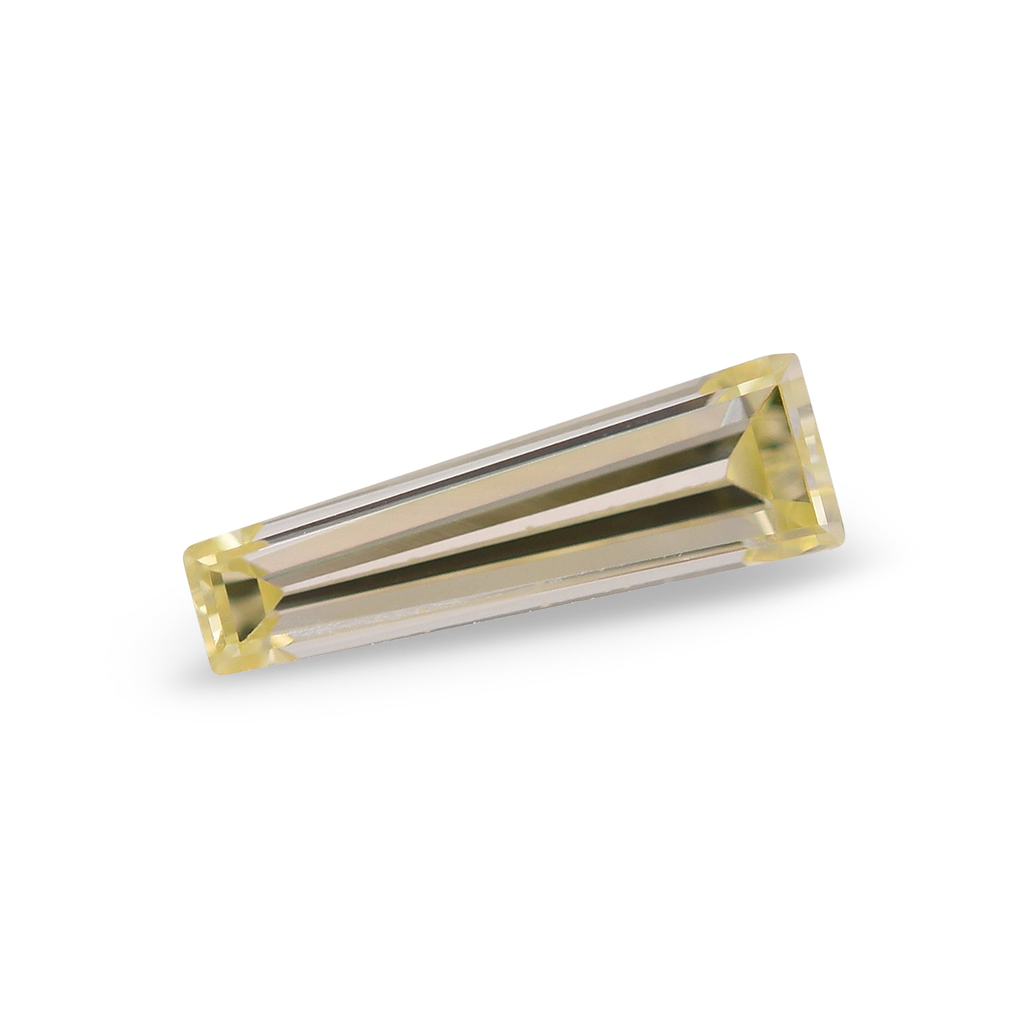 0.19 Carat Fancy Yellow Taper Diamond VS1 GIA