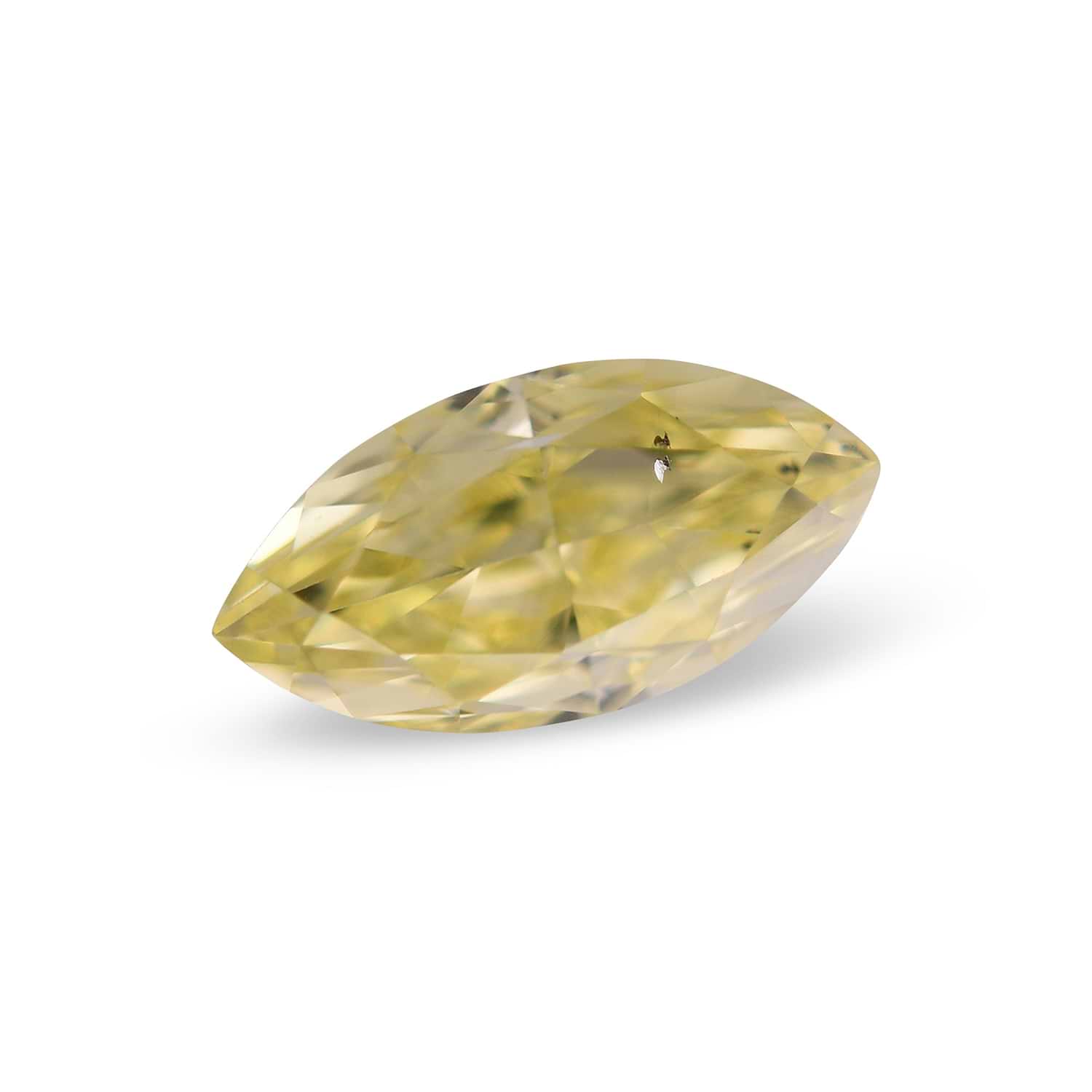 0.51 Carat Fancy Intense Yellow Marquise Diamond SI1 GIA