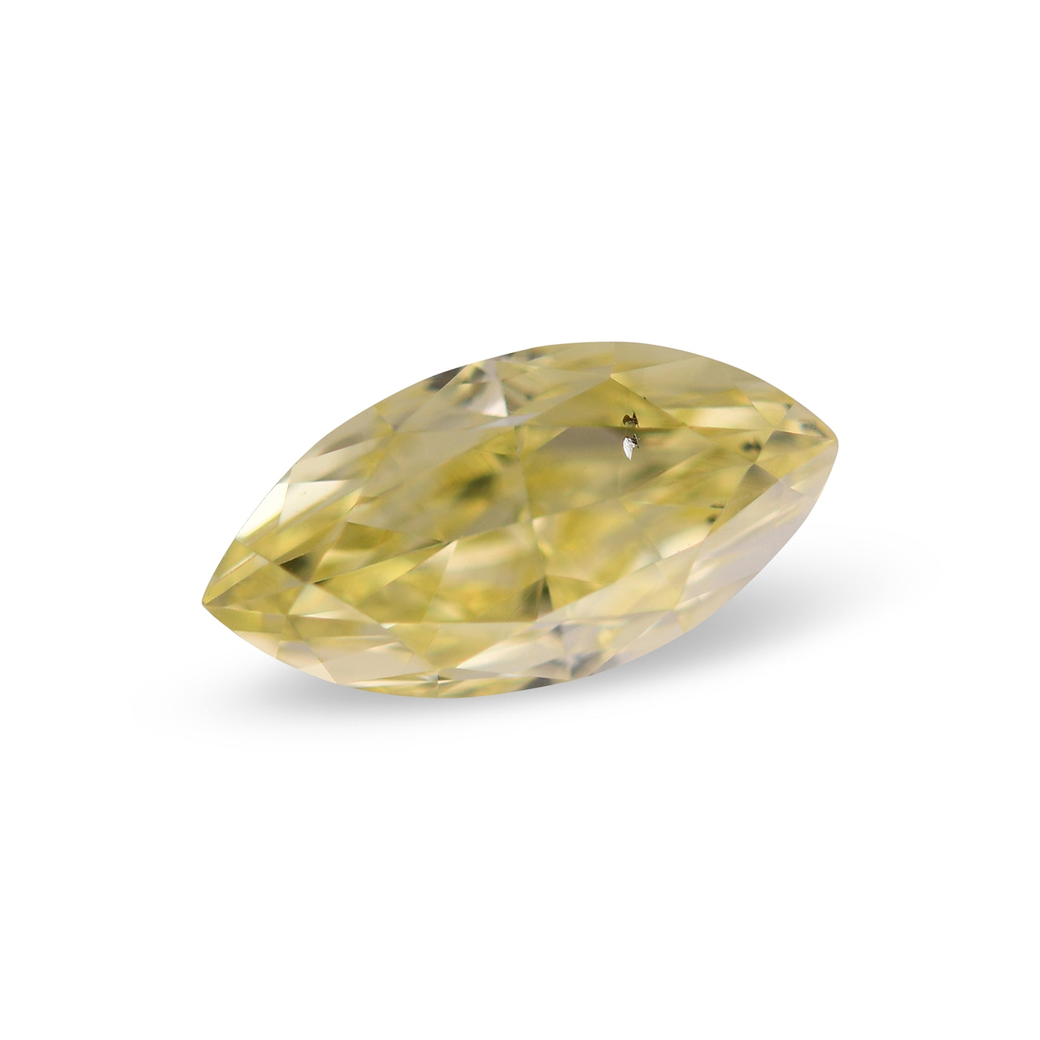 0.51 Carat Fancy Intense Yellow Marquise Diamond SI1 GIA