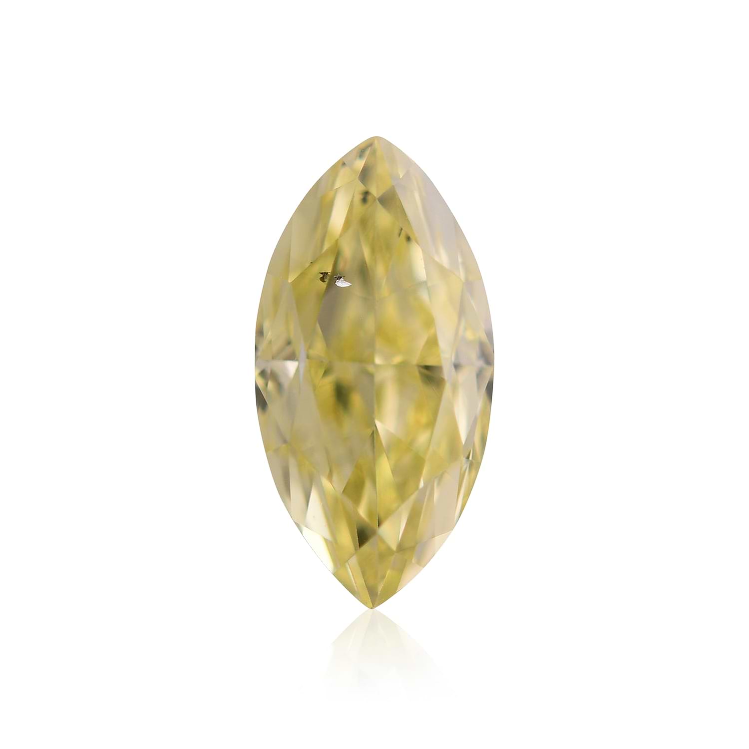 0.51 Carat Fancy Intense Yellow Marquise Diamond SI1 GIA