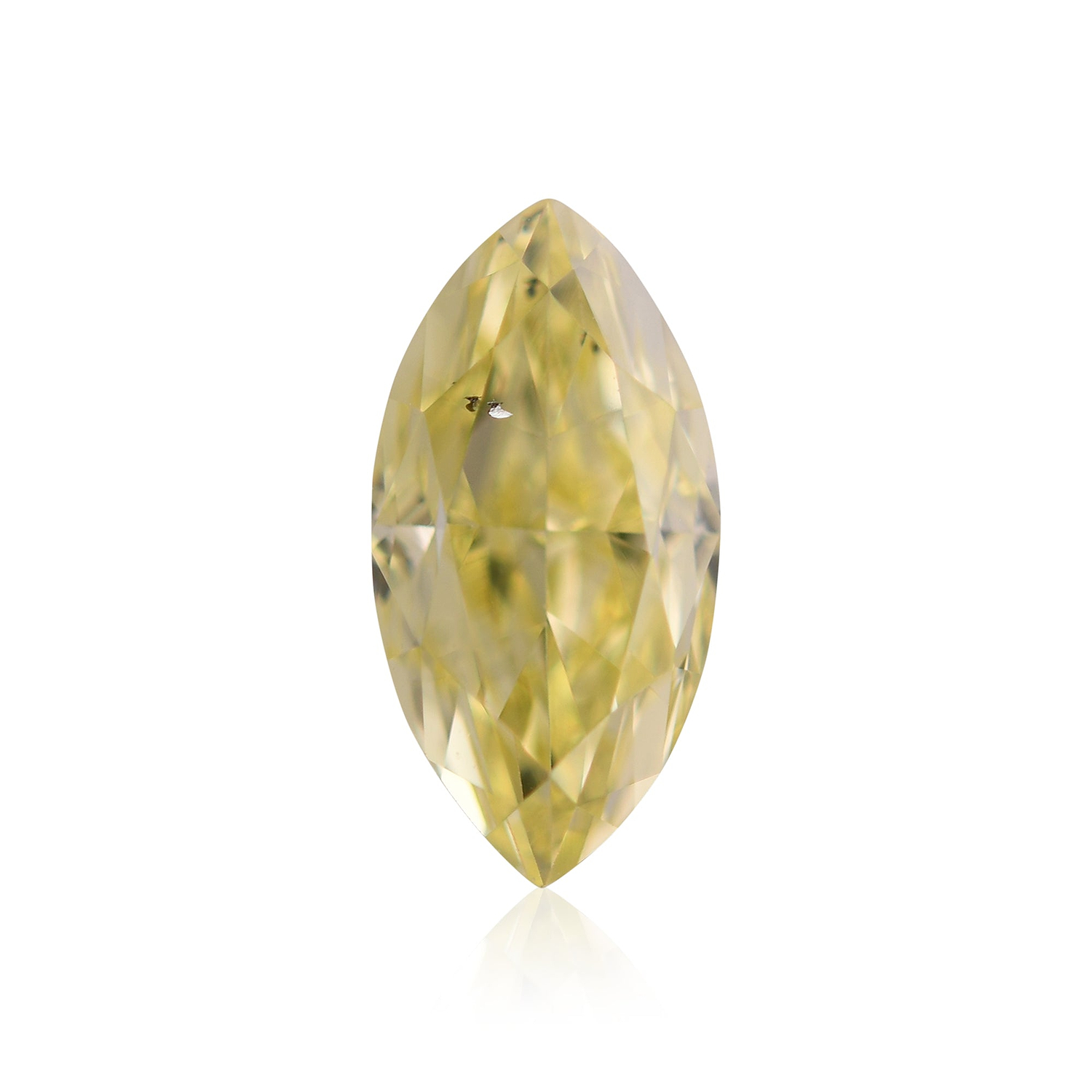 0.51 Carat Fancy Intense Yellow Marquise Diamond SI1 GIA